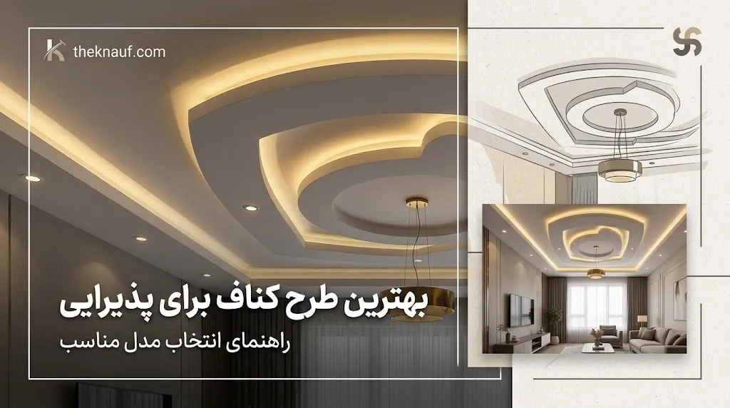 مدل کناف سقف پذیرایی مدرن