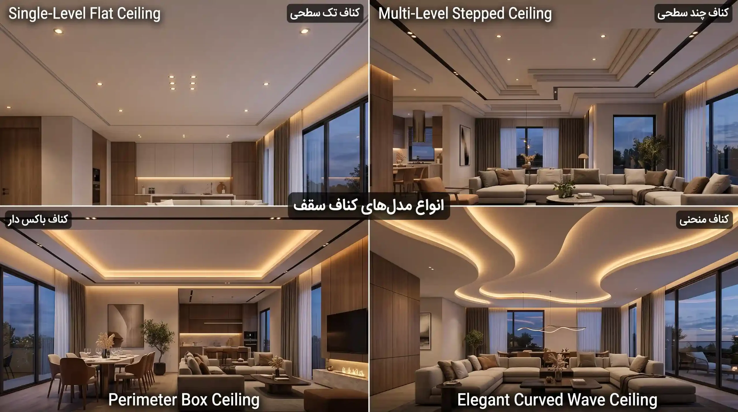 انواع کناف سقف